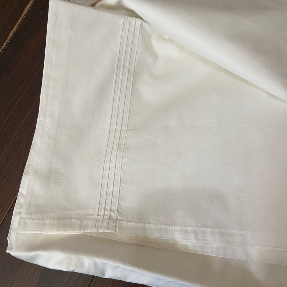 Ralph Lauren 100% Cotton Flat Sheet White 102 X 94 “New - Picture 6 of 8